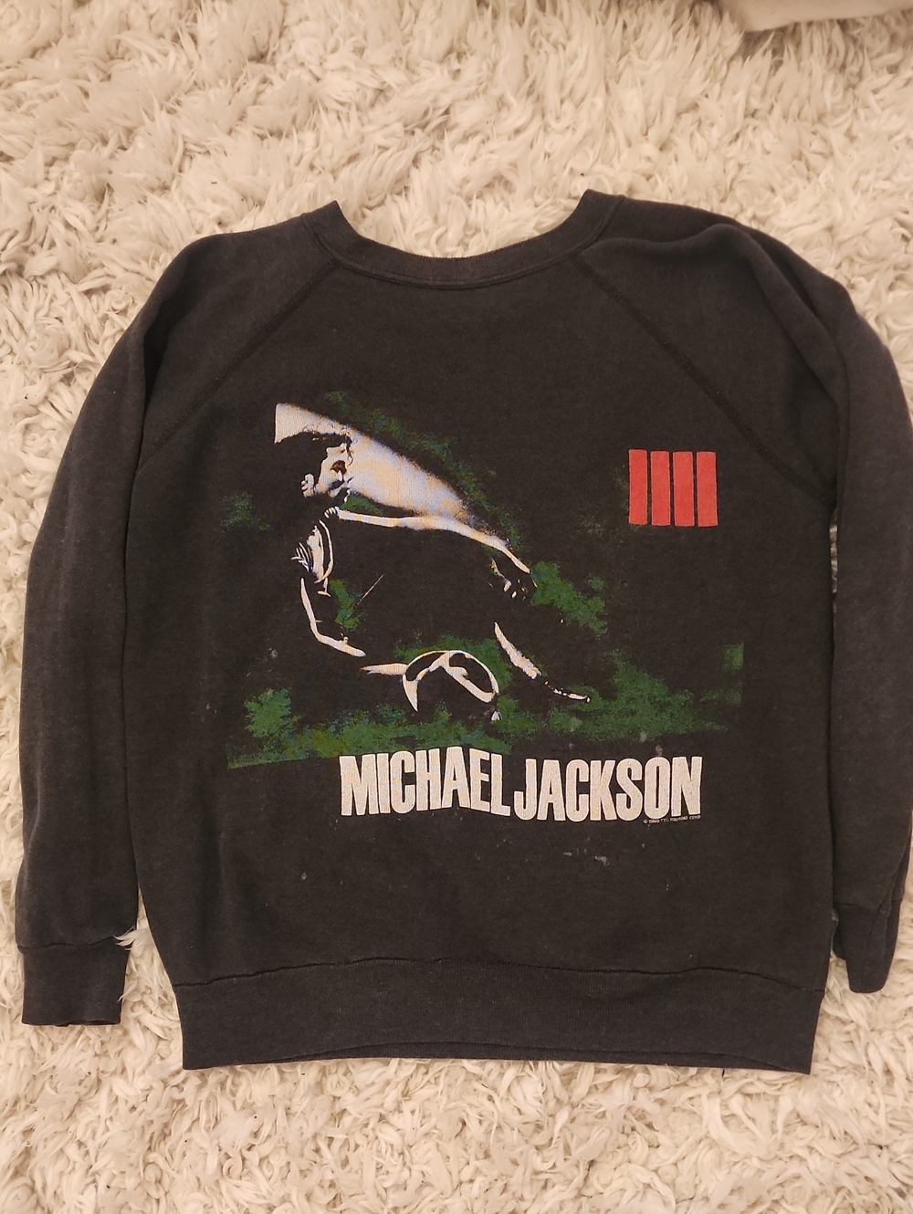 Black Graphic Crewneck Sweater